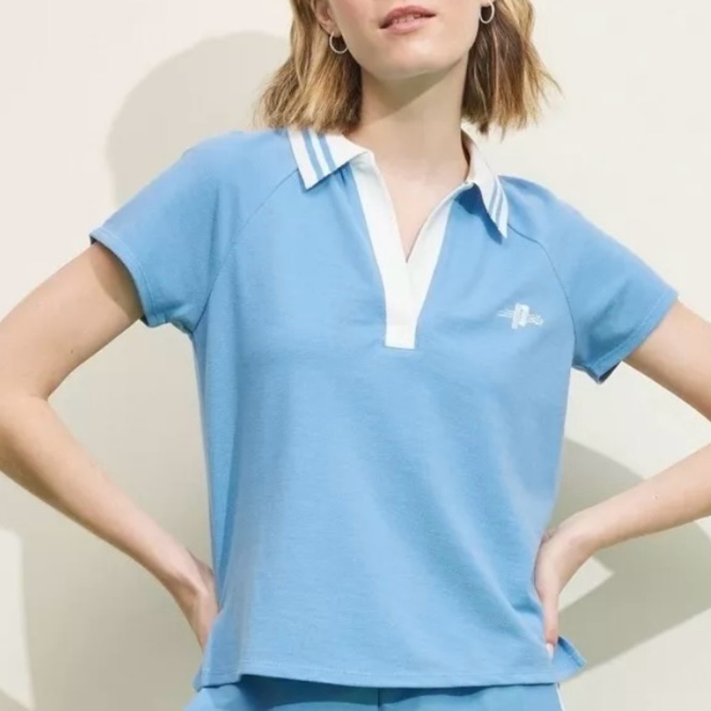 Prince Women XXL Polo Shirt Light Blue Z3250‎ Pickleball Tennis Performance NWT